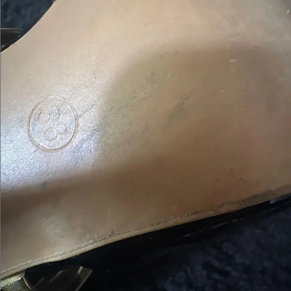 Chic Black and Gold Strappy Heels - Picture 3 of 3